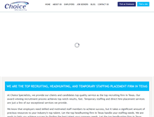 Tablet Screenshot of choicespecialists.com